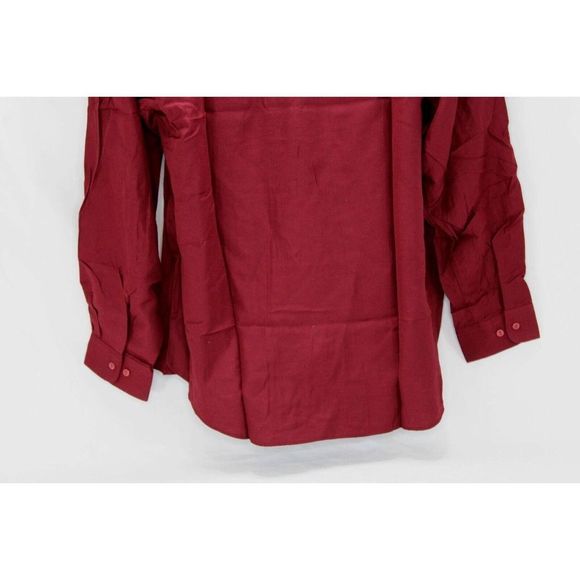 Zoom Focus Collection Mexican Western Embroidered Maroon Shirt Sz Large 16 New - Picture 8 of 14